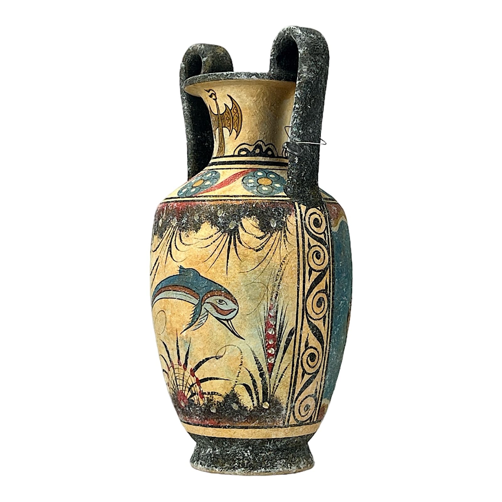 Minoan Jarrón Cerámica Pintura Parisina Mujeres Antiguas Creta Griega Cerámica Knossos