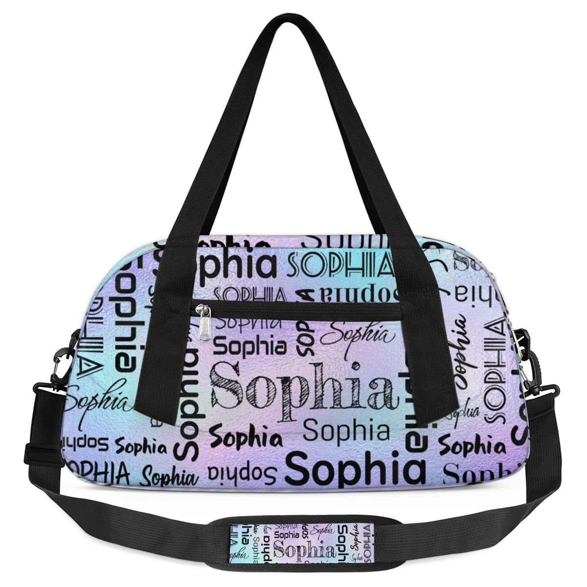 CNNINGYI Personalized Dance Bag Girls Gymnastics Bag Kids Sleepover Weekender Travel Carry On Tote Bag