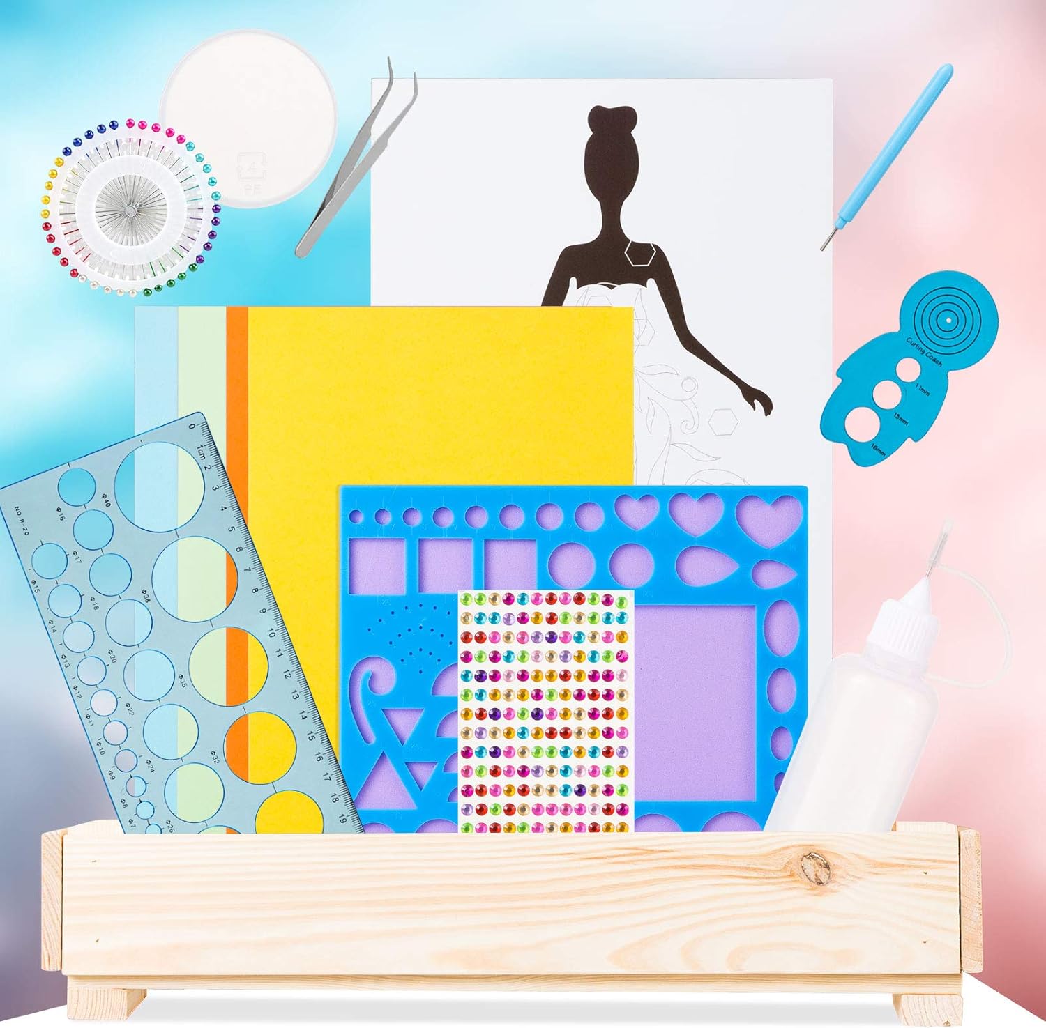 LEMESO Paper Quilling Kits 32 Colors Quilling Paper Strips