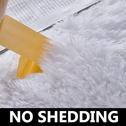 Miniatura 4 de Alfombra TABAYON moderna de lujo de 6x9 pies, pelo largo, suave, esponjosa, antideslizante, decoración de interioressala de estarárea de