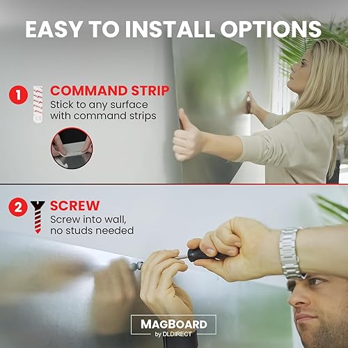 Miniatura 4 de Diamond Life - Tablero magnético para notas y visión para el hogar, la oficina y el aula, tablero magnético para niños, tiras de comando incluidas