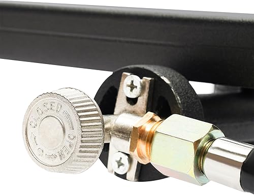 Miniatura 7 de Estufa de campamento al aire libre, quemador portátil de hierro fundido, propano y GLP, estufa de gas al aire libre con patas desmontables, quemador