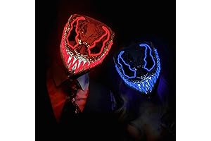 Halloween Mask Light Up Mask - Purge Mask Scary Halloween Costumes for...