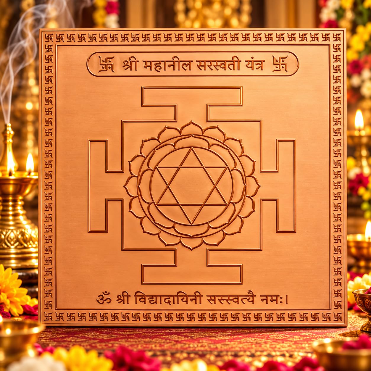Copper Shiv Yantra - Spiritual Protection & Peace -12