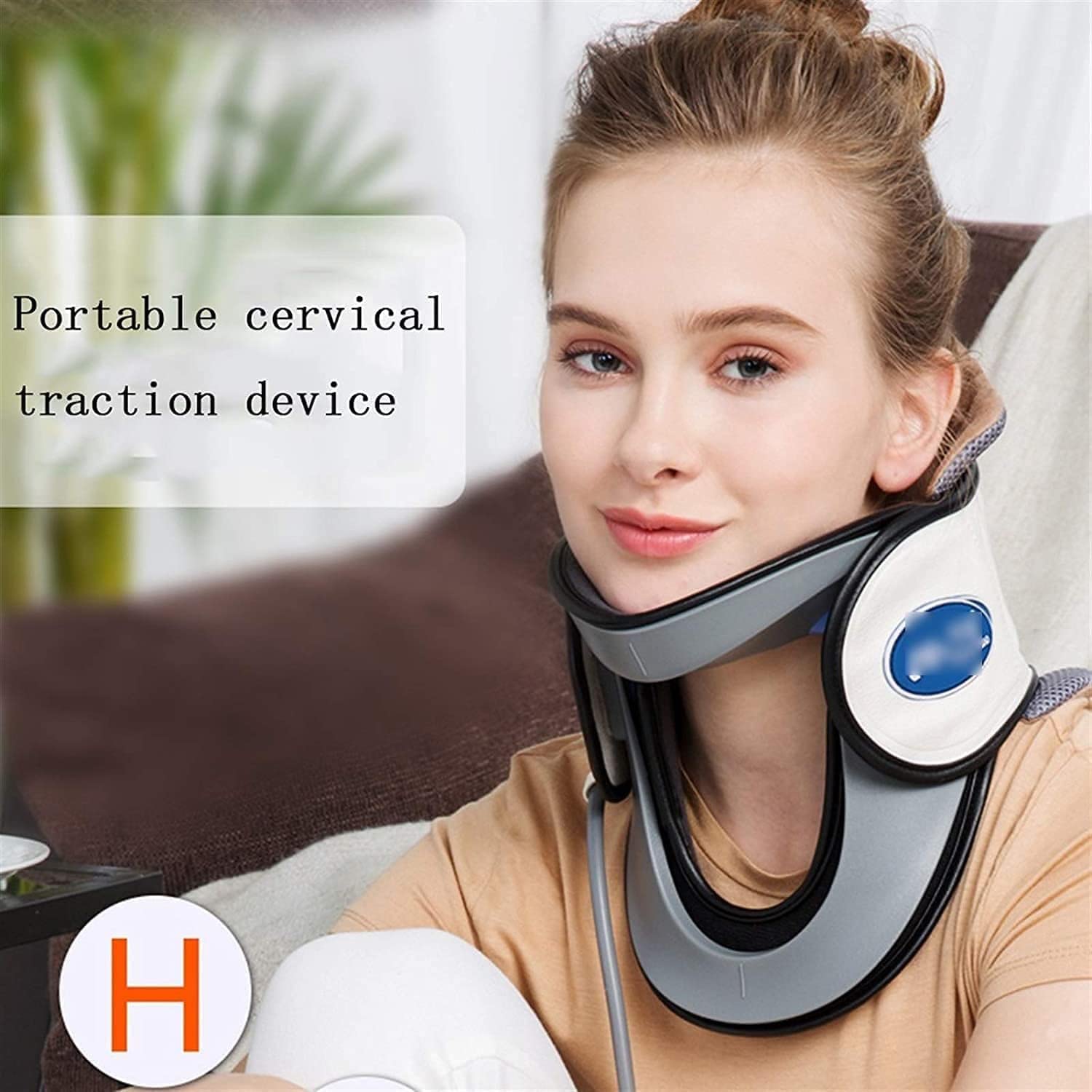 Neck Brace Collar Neck Brace for Posture| Cervical Traction Device|Cervical Pain and Pressure,for Office Workers, Students (Color : White, Size : 20cm)