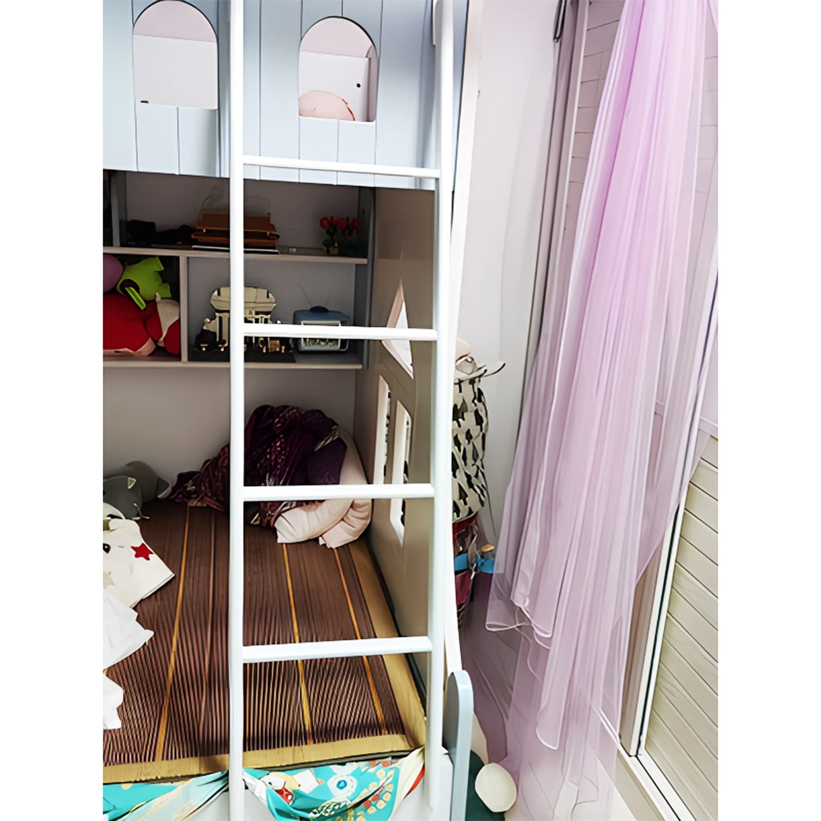 Scala a Castello Interna, Scala per Letto a Castello per Camper con Ganci/Hardware di Montaggio, Scala di Sicurezza per Salita di Sicurezza per Dormitorio Appartamento Loft per Scuole in Met