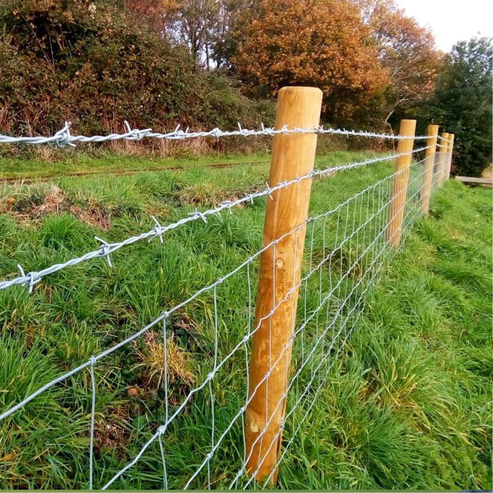 Alambre De Espino para Vallas - Rollo De Acero Galvanizado - Fácil De Doblar Y Cortar - Uso En Exteriores/Seguridad Residencial,1.8mm,100m