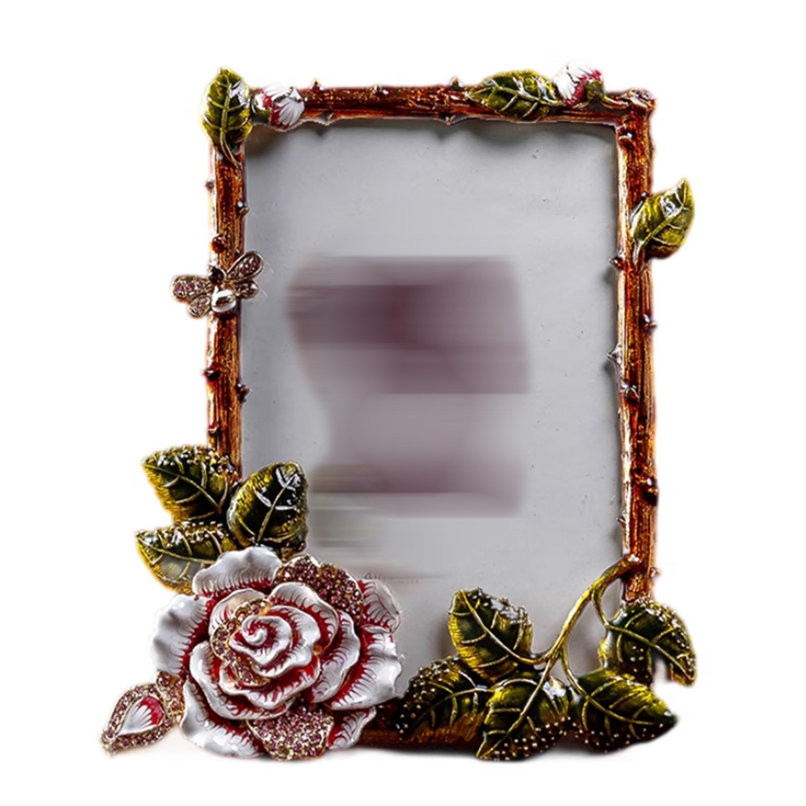 Amazon.co.jp: 6インチ 絶妙なメタルヴィンテージ額縁 花柄額縁