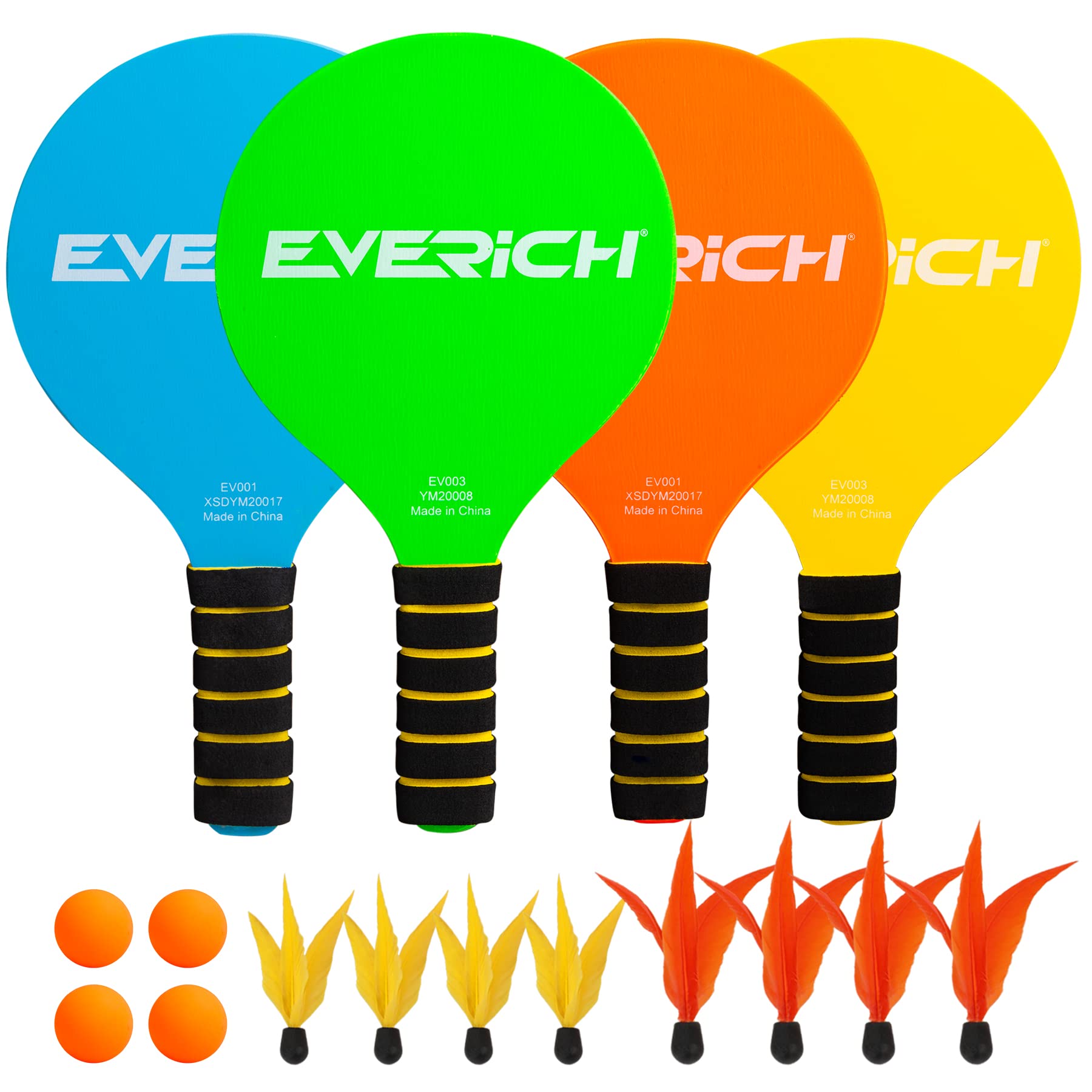 Sponsored Ad - EVERICH TOY Paddle Ball Set – Indoor & Outdoor Racket Game for Kids, Teens, and Adults, Badminton & Camping Games Essentials, Fun for Beach, Yard, and Lawn Play All Year Round