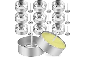 TEHAUX Aluminum Tea Light Cups for Candle Making