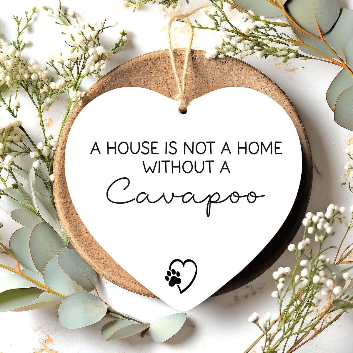 A house is not a home without a Cavapoo Dog Owner Gift Acrylic Keepsake New Pet Puppy