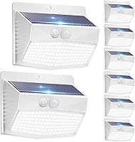 Vista 24 de Peasur Paquete de 6 luces solares para exteriores con sensor de movimiento, luces solares de seguridad impermeables con 3 modos de iluminación