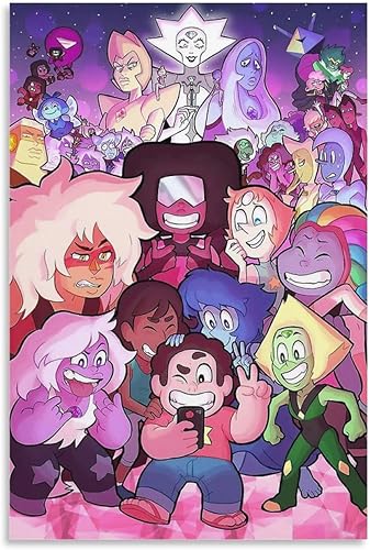 Póster artístico de dibujos animados, universo Steven y gemas de cristal, póster de pared para habitación de los niños, pinturas artísticas en disponible en Yaxa Colombia