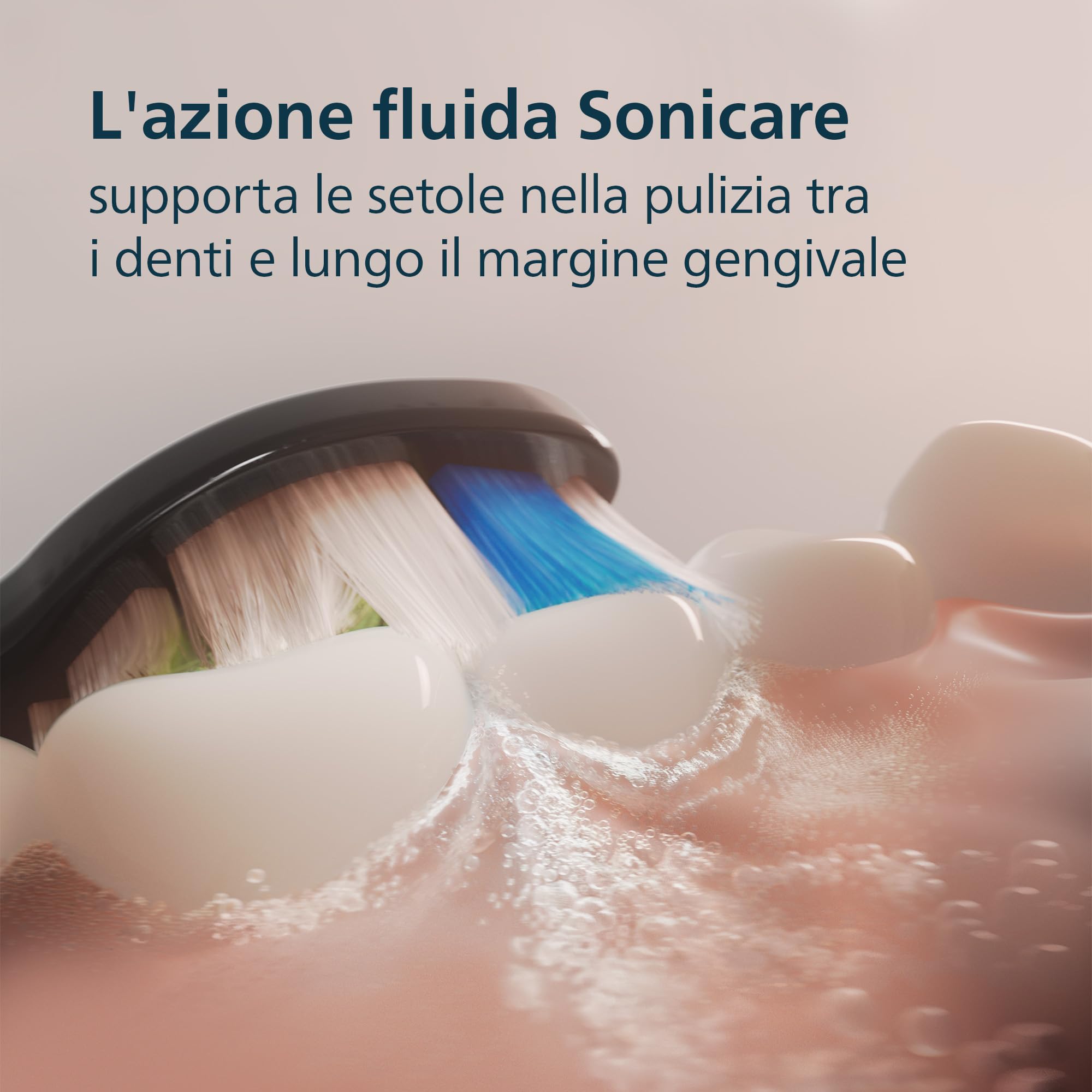 Philips Sonicare Serie 4100 - Spazzolino elettrico sonico con sensore di pressione, 4 impostazioni, EasyStart, SmarTimer, autonomia 21 giorni, custodia, nero, HX4046/52, [Nuovo]