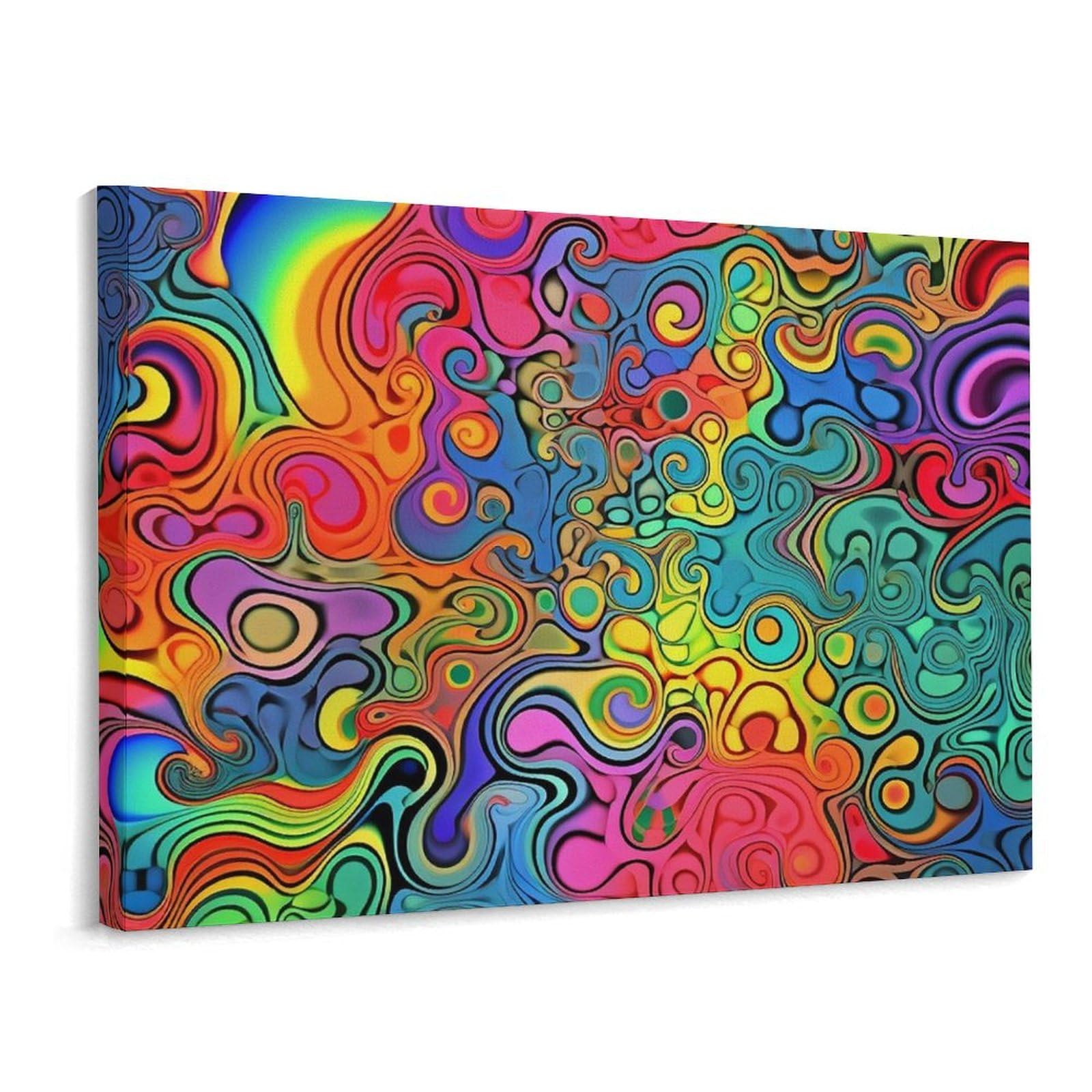 MXDLKSWPOH Canvas Wall Art for Living Room Prints Aesthetic Poster Canvas Paintings Prints Colorful Thing Pictures ArtWork Office Wall Decor Modern Abstract Wall Art for Bedroom Home Decor 30x40 Cm