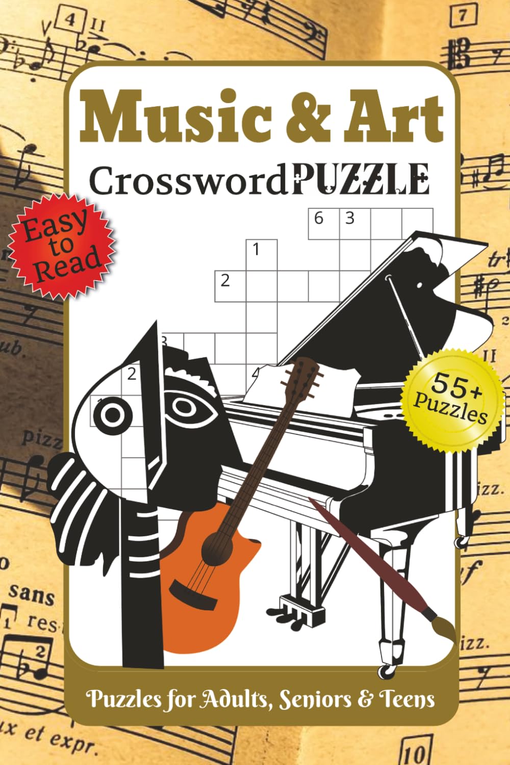 Music & Art Crossword Puzzle: Puzzles for Adults, Seniors and Teens