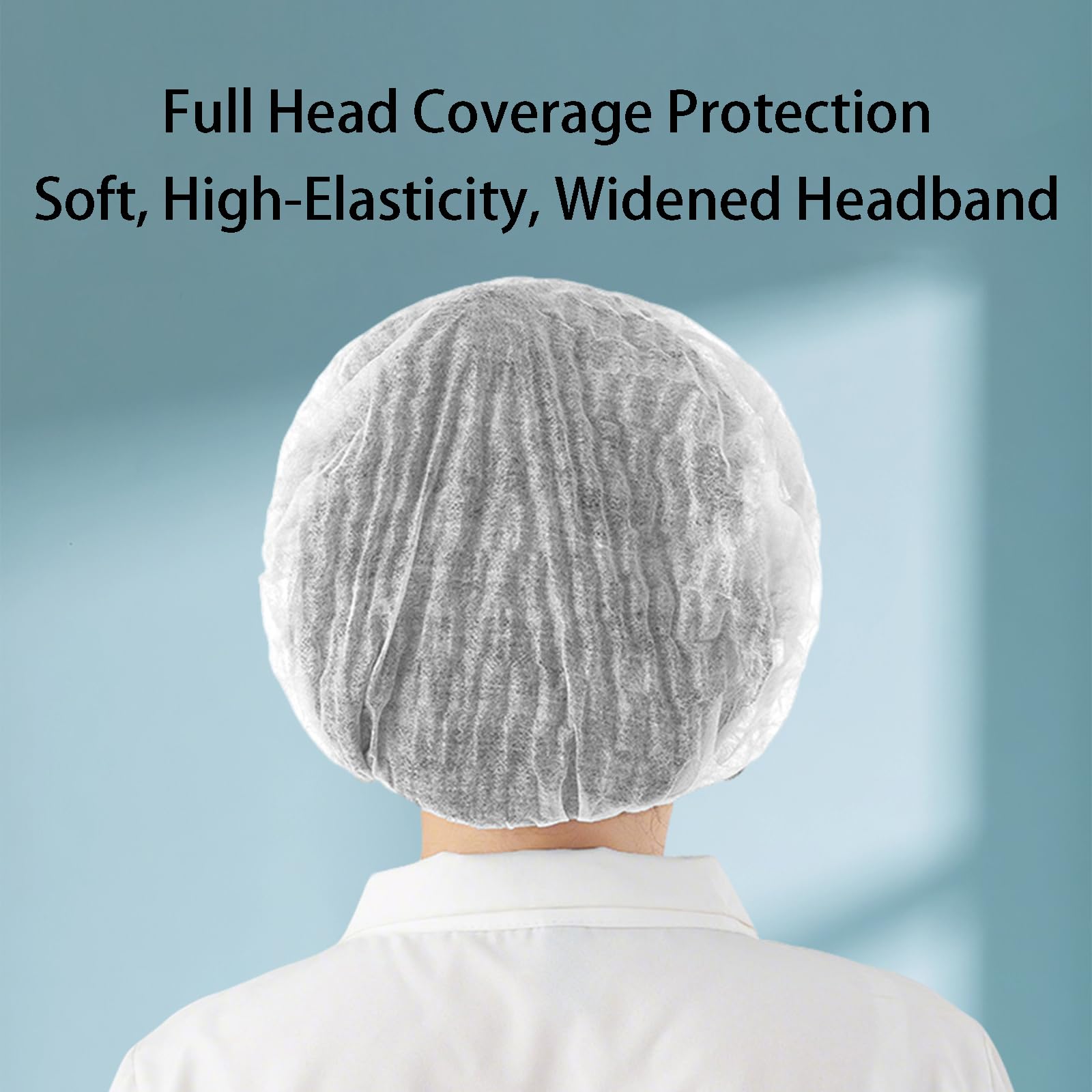 Gorro para el Cabello Desechable Cubiertas para el Cabello Tela No Tejida Transpirable para Trabajadores de Alimentos Cocina Laboratorios Salón de Belleza-Blue||2000pcs