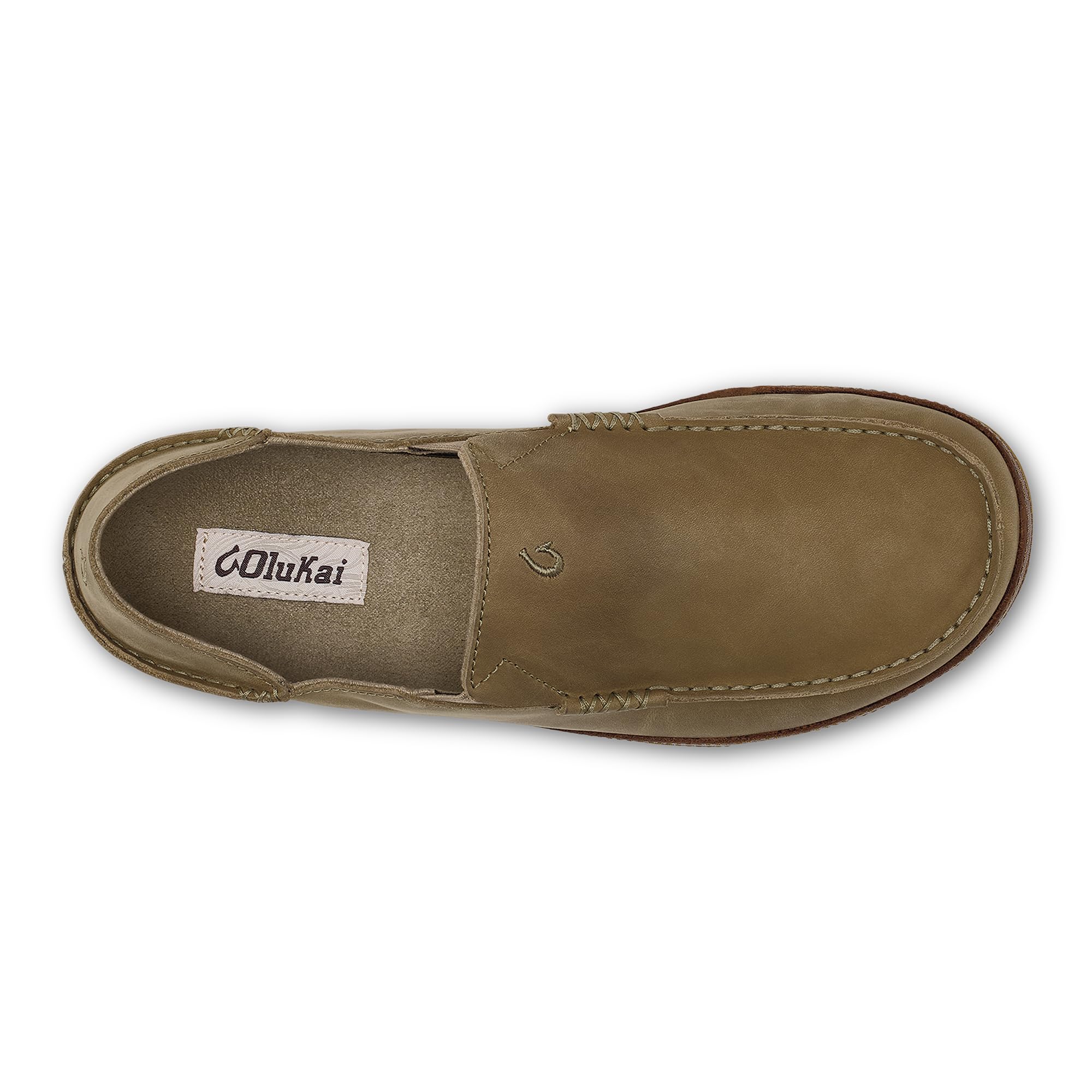 OLUKAI Moloa Men's Premium Leather Shoes, Easy Slip On & Off Design, Casual & Versatile Loafer, Drop-in Heel & Enhanced Traction