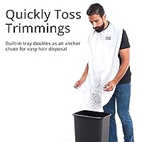 Vista 24 de BEARD KING Delantal con babero para barba, juego de afeitado para papá, como se vio en Shark Tank, atrapa el pelo de los hombres para afeitarse