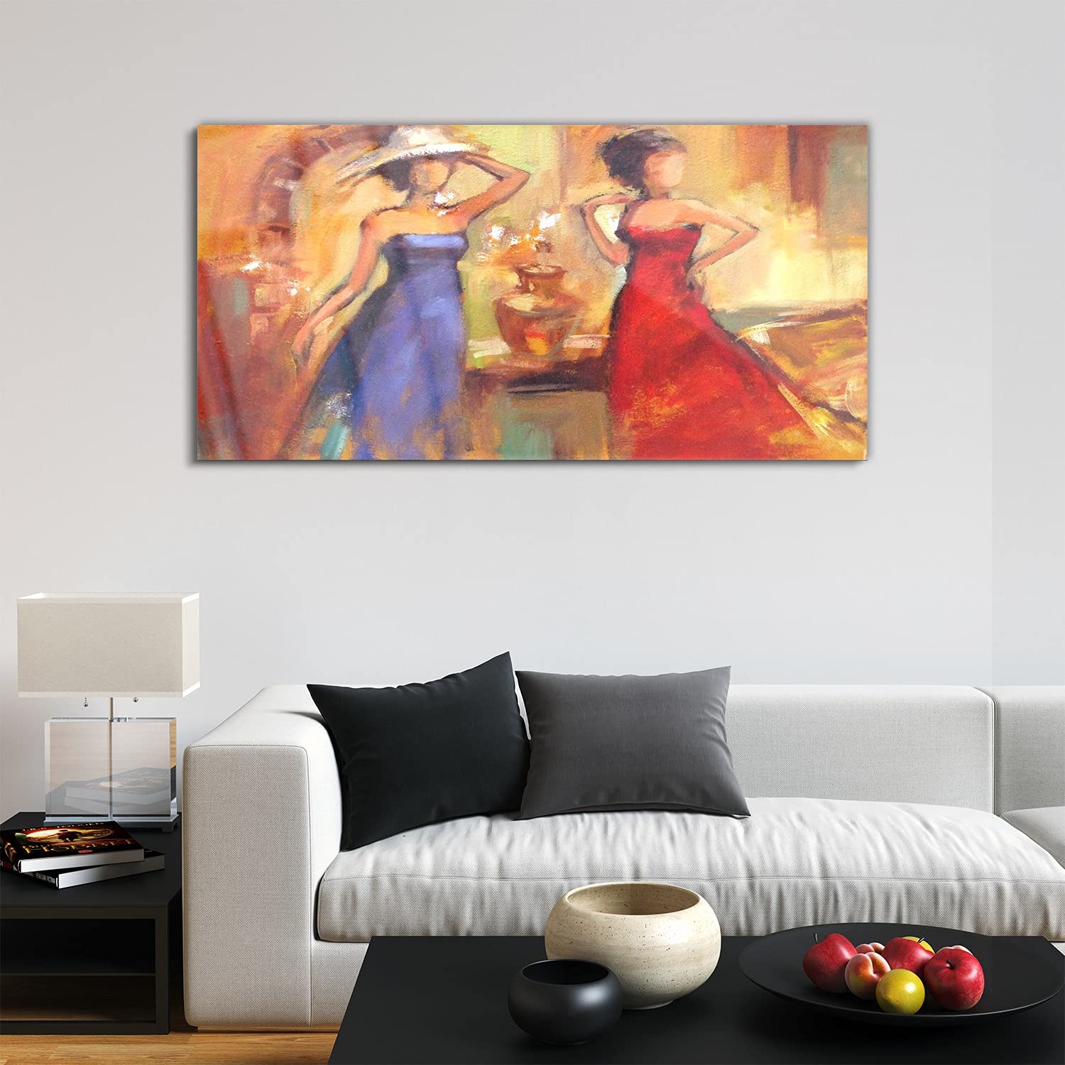 Coloray Pintura acrílica Vidrio Acrílico 120x60cm Cuadro De Pared Sala De Estar Arte Mural - Arte arte de mujeres