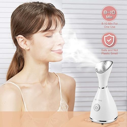 Miniatura 4 de Vaporizador facial nano iónico  10 veces penetración para el rostro, desobstruye los poros, humidificador hidratante de spa con kit de eliminación
