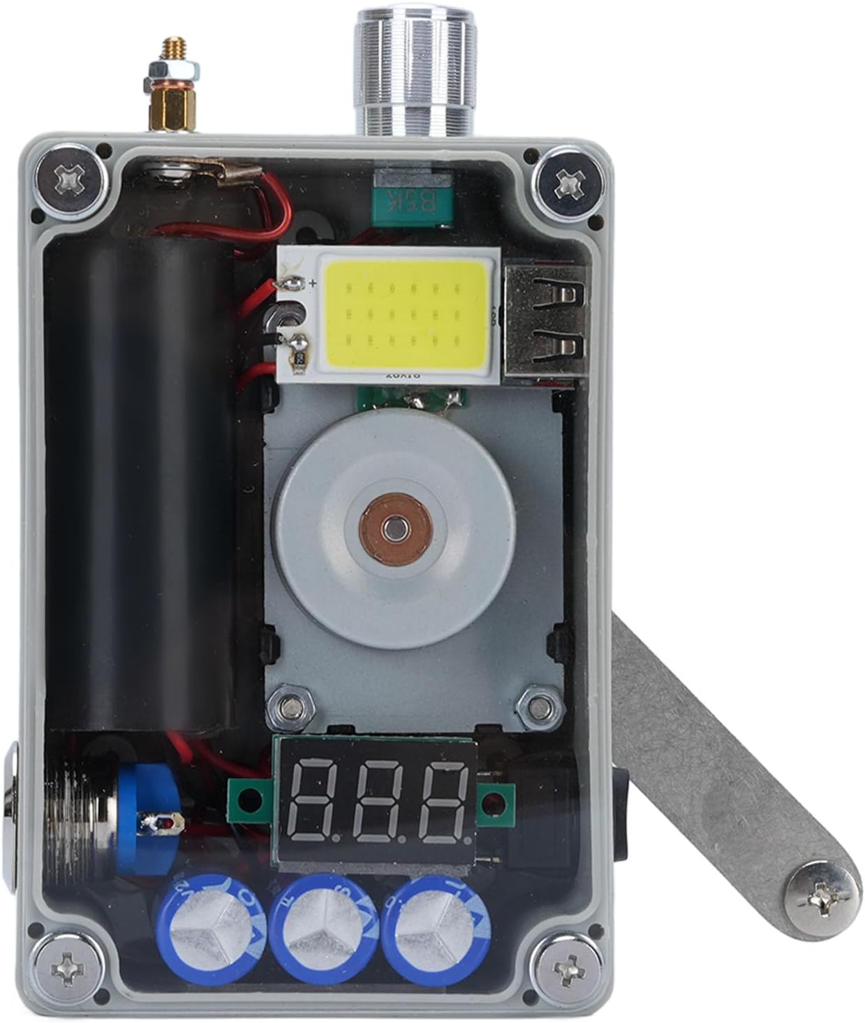 Portable Hand Crank Generator Emergency USB Charger with COB Light for Outdoor Camping