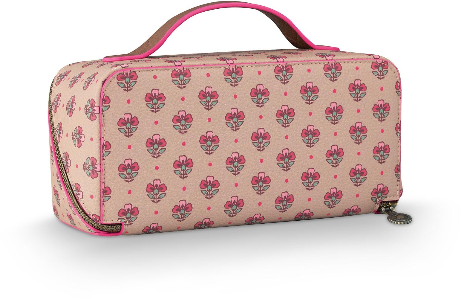 Pip Studio Cyrille Cosmetic Bag Medium Jaipur Flower Sand-Pink 23.5x10.