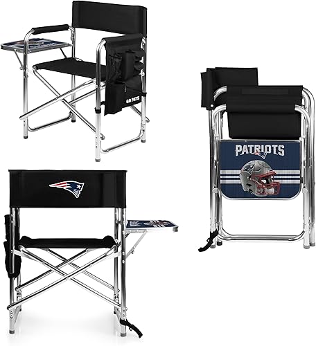 Miniatura 90 de PICNIC TIME NFL Unisex-Adult NFL Sports Chair with Side Table, Beach Chair, Camp Chair for Adults Negro