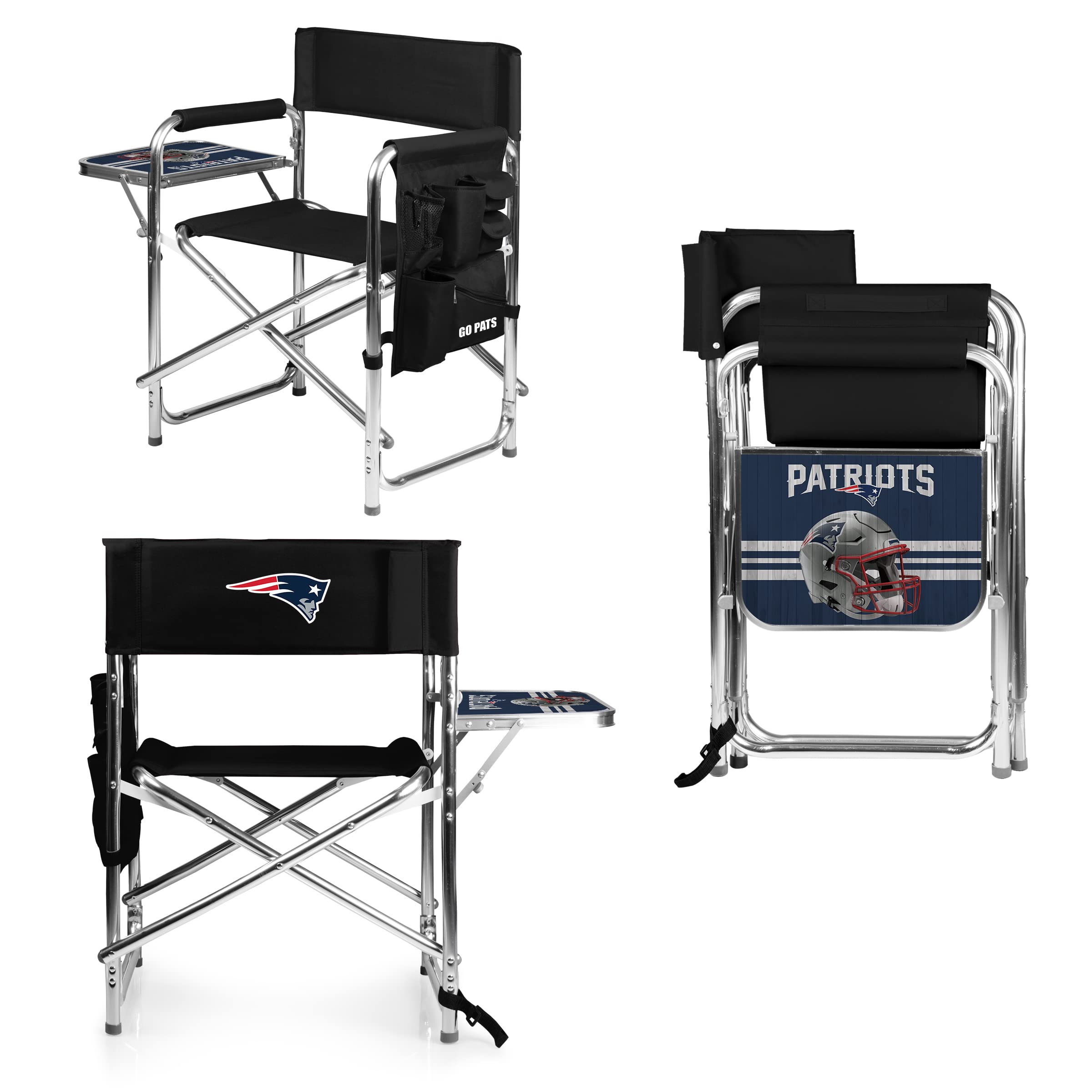 Picnic TIME NFL Unisex-Adult NFL Sports Chair with Side Table, Beach Chair, Camp Chair for Adults