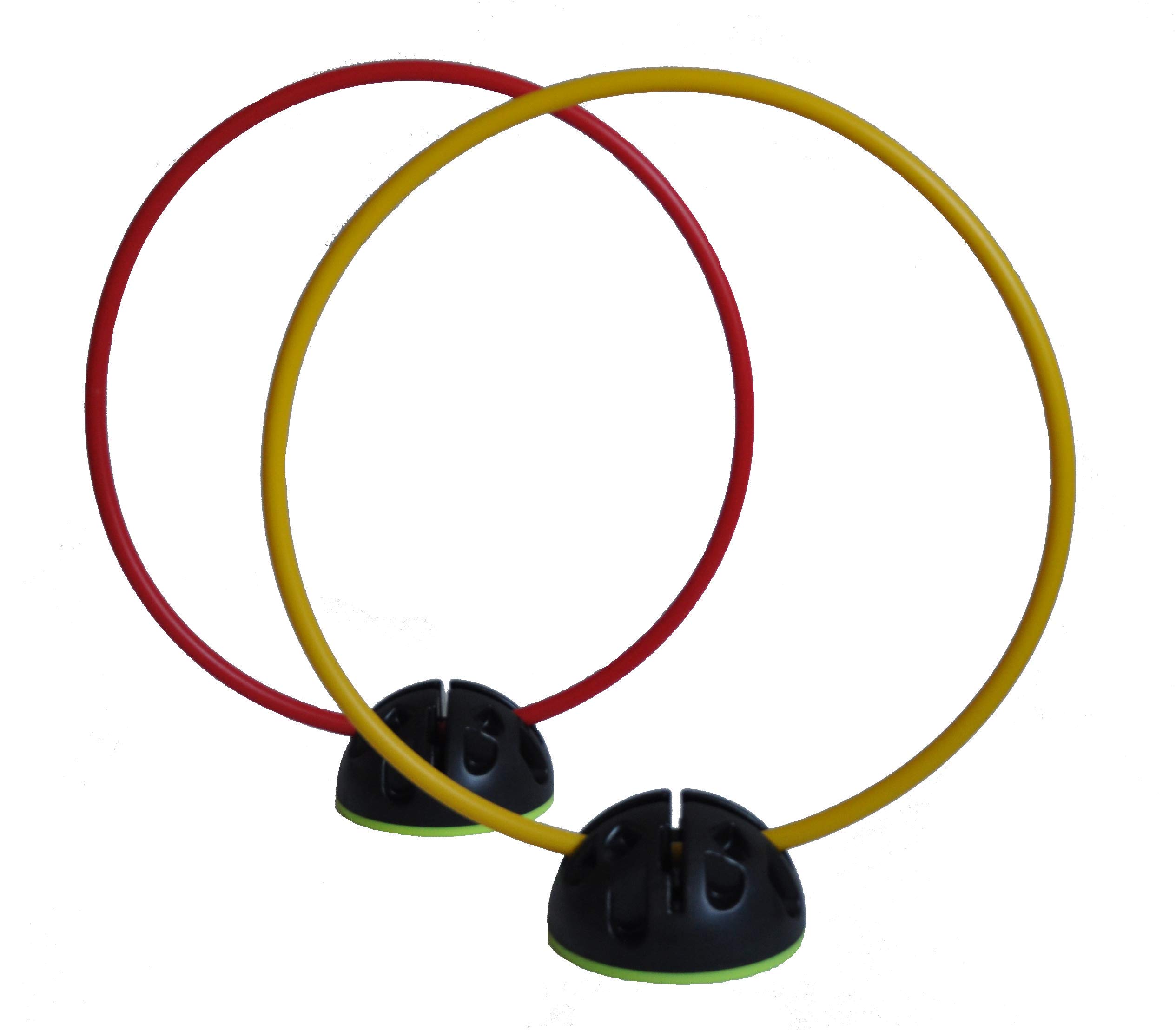 Agility Hürden und Reifen-Set (rot, gelb)