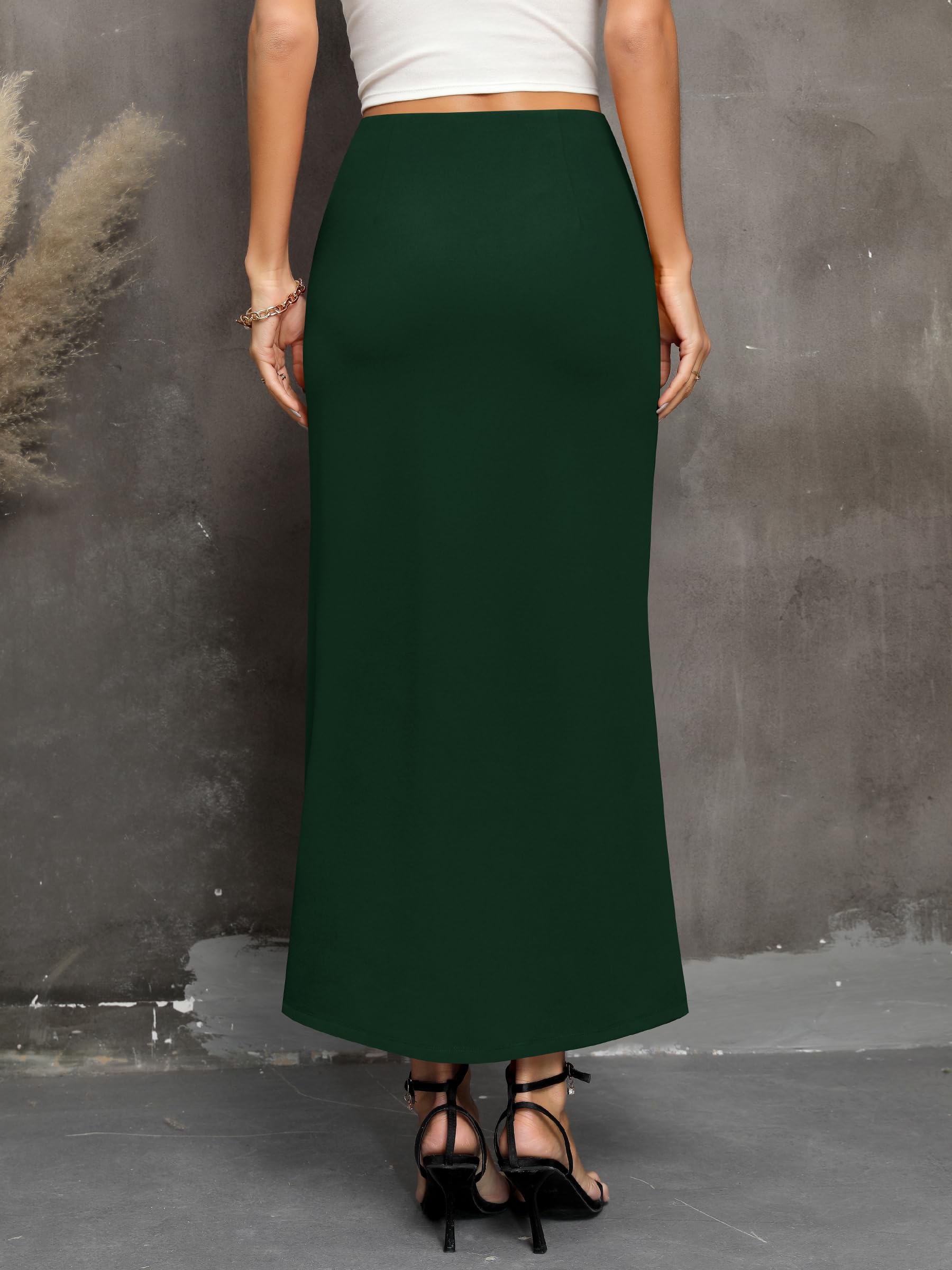 Missufe Gonna lunga ed elegante, a vita alta, a spacco
