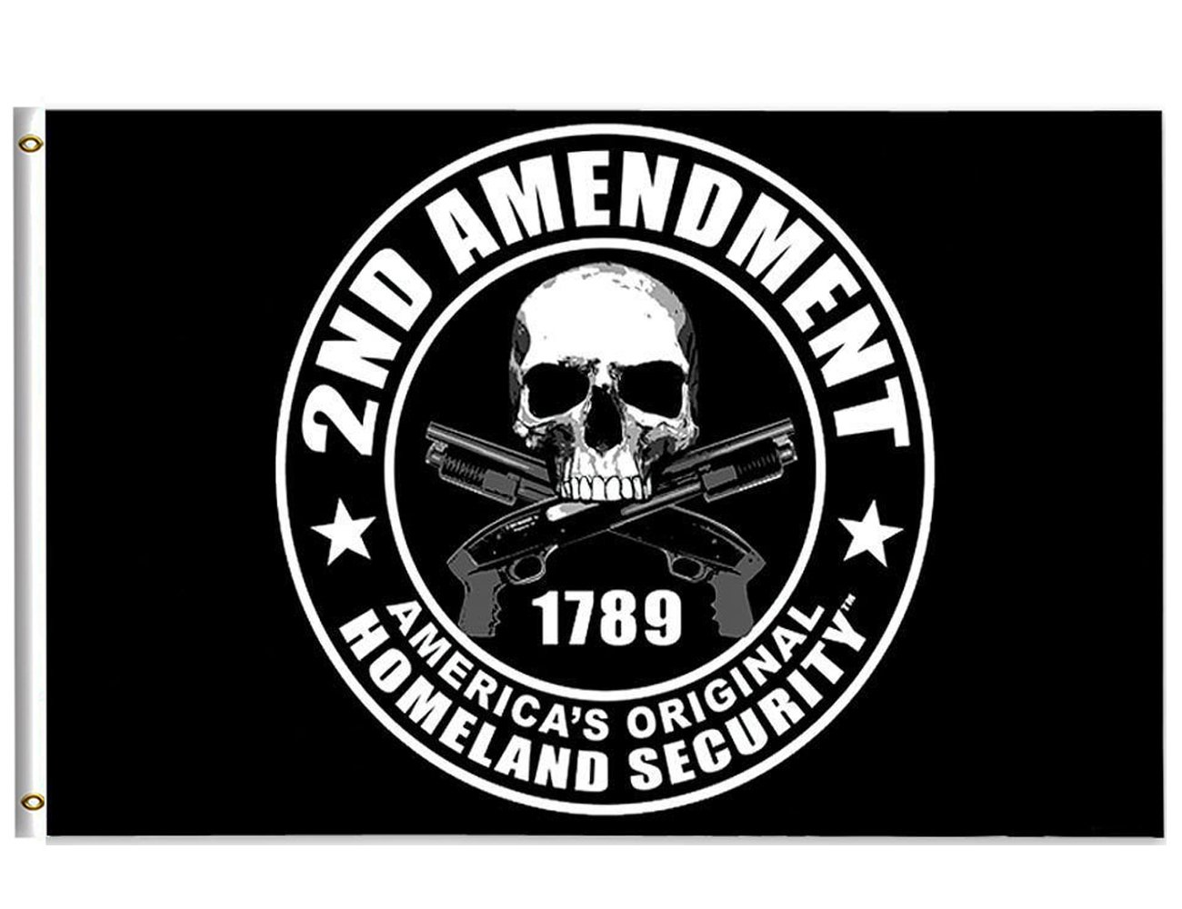 DANF FLAG 2nd Amendment Flag 3 x 5 FT America's Original Homeland Security Polyester Banner Flag With Grommets