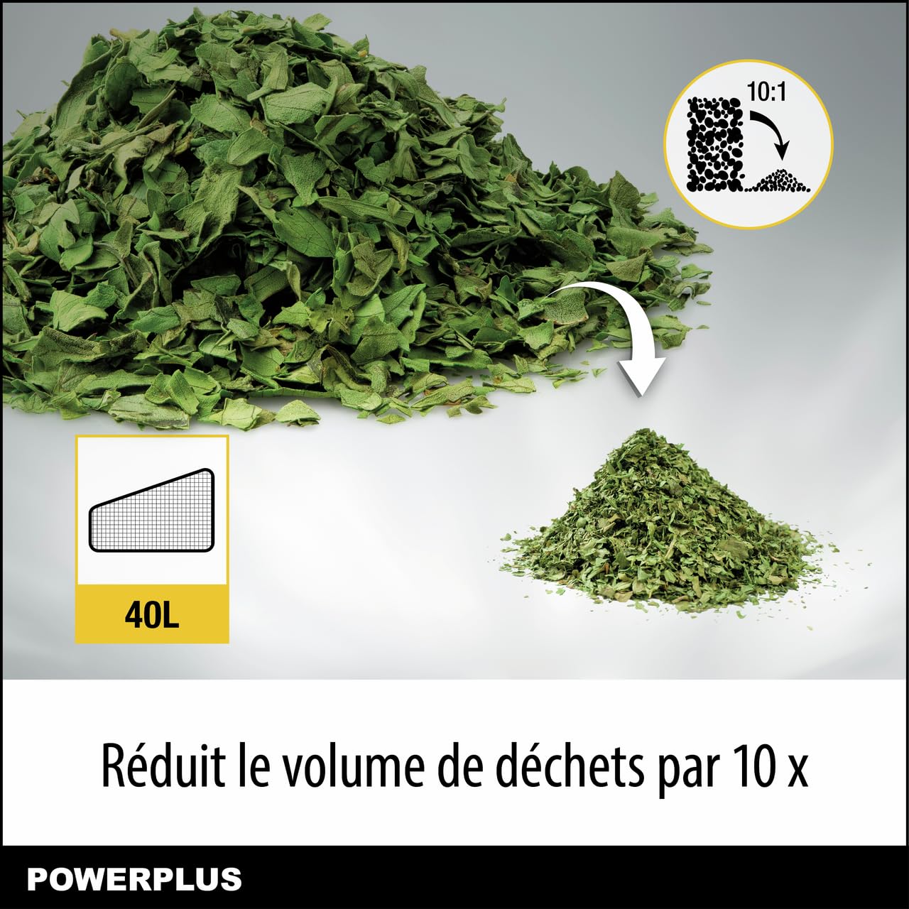 Powerplus Soplador de Hojas Eléctrico POWXG4039 - Soplador Aspirador de Hojas Electrico de 3300 W - Herramientas de Jardin