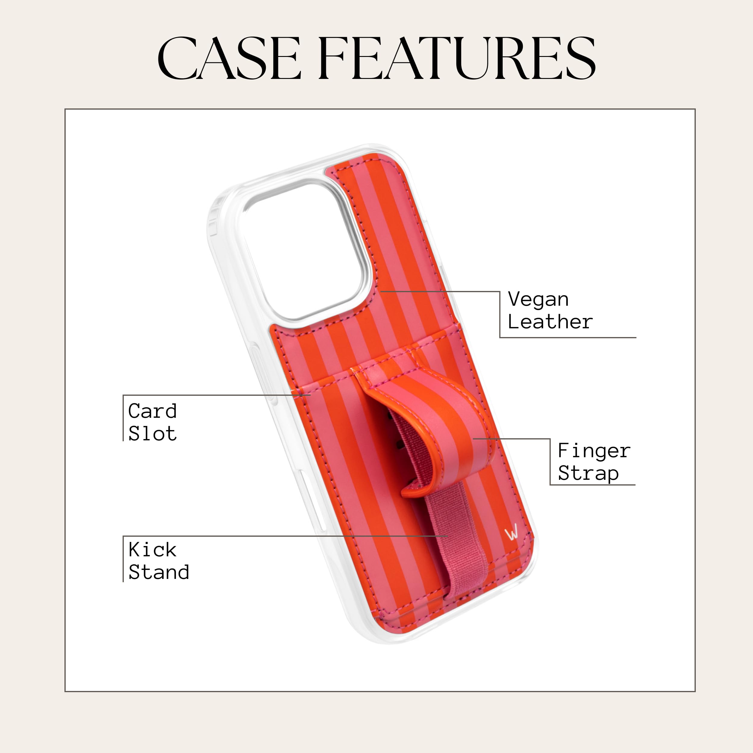 Walli Funda tipo cartera para iPhone 15 Plus, soporte para tarjetas
