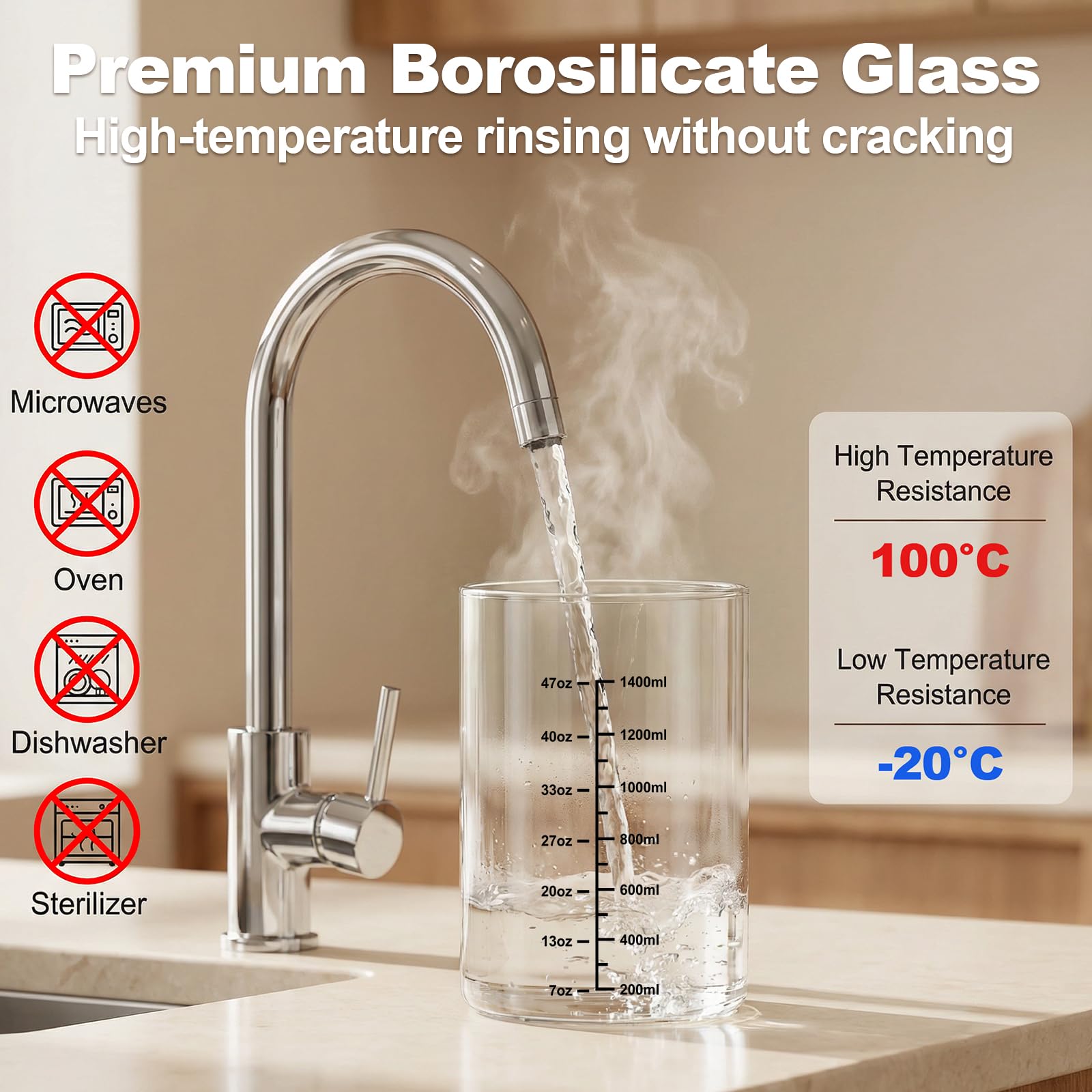 Vakuum-Kaffeedose, 1,6 l, großes Fassungsvermögen, luftdichter Kaffeebehälter mit abgestufter Skala und Vakuumdauer-Anzeige. Mit transparenter Borosilikatglas-Konstruktion
