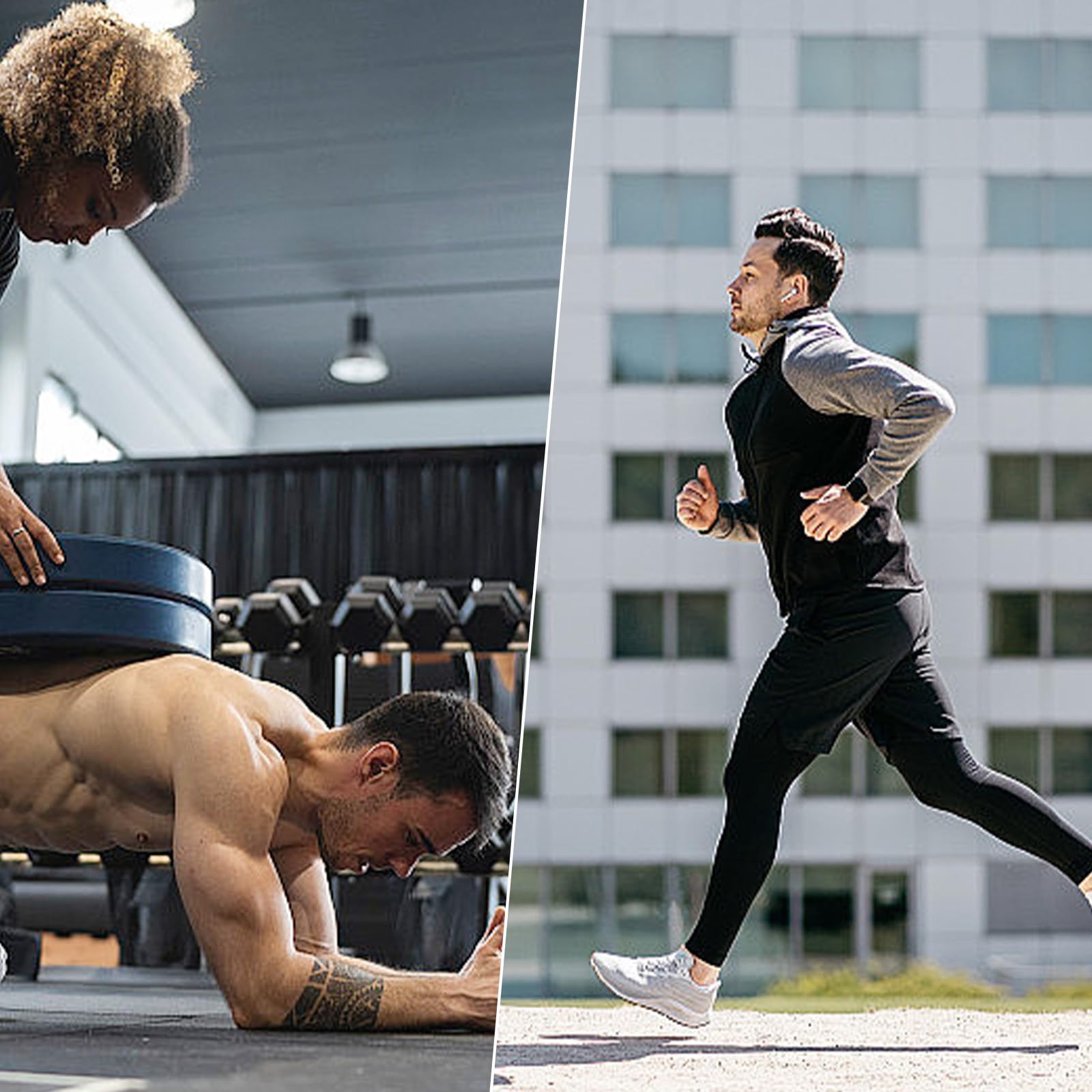 BWBIKE Pantalon Homme Survêtement de Rééducation Détachable - Zip Intégral - Training Sportif Décontracté