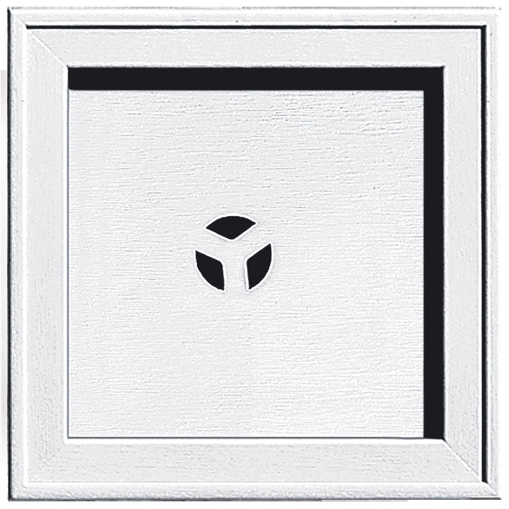 Builders Edge 130110004001 Recessed Square Mounting Block 001, White