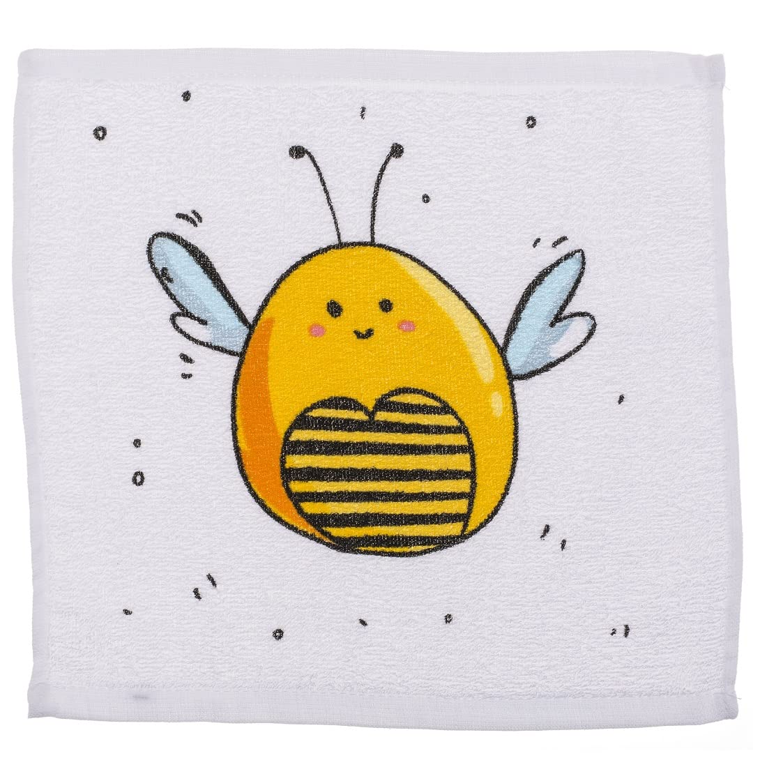Bada Bing Set di 12 asciugamani magici a tema ape – Guanti magici in cotone con gancio, asciugamano magico per bambini, circa 30 x 30 cm, 4 scomparti, regalo di compleanno