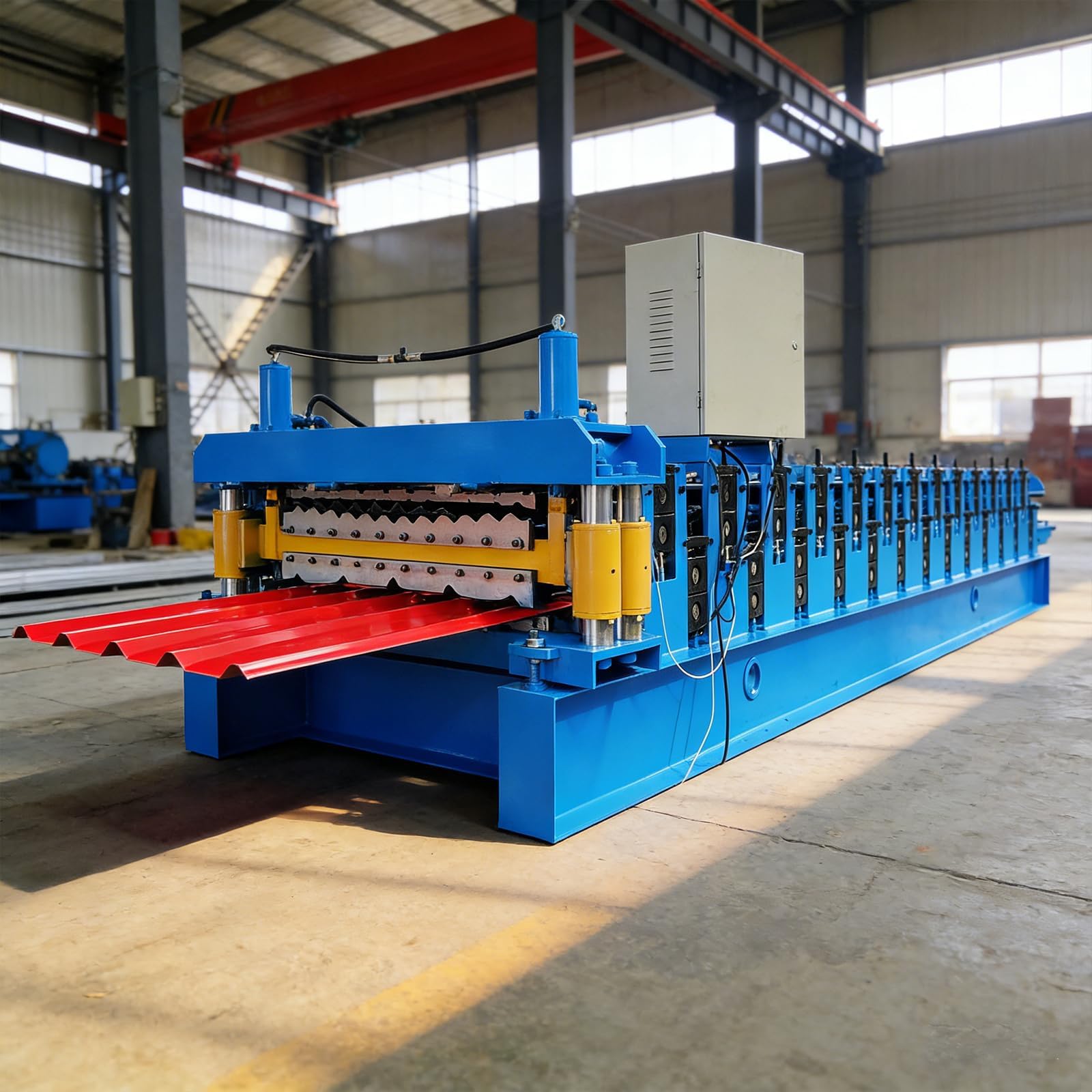 Industrial Automatic Roof Panel Forming Machine – High Speed Metal Bending Roll Forming Machine | Small Waves Roofing Sheet Fast Forming Equipment
