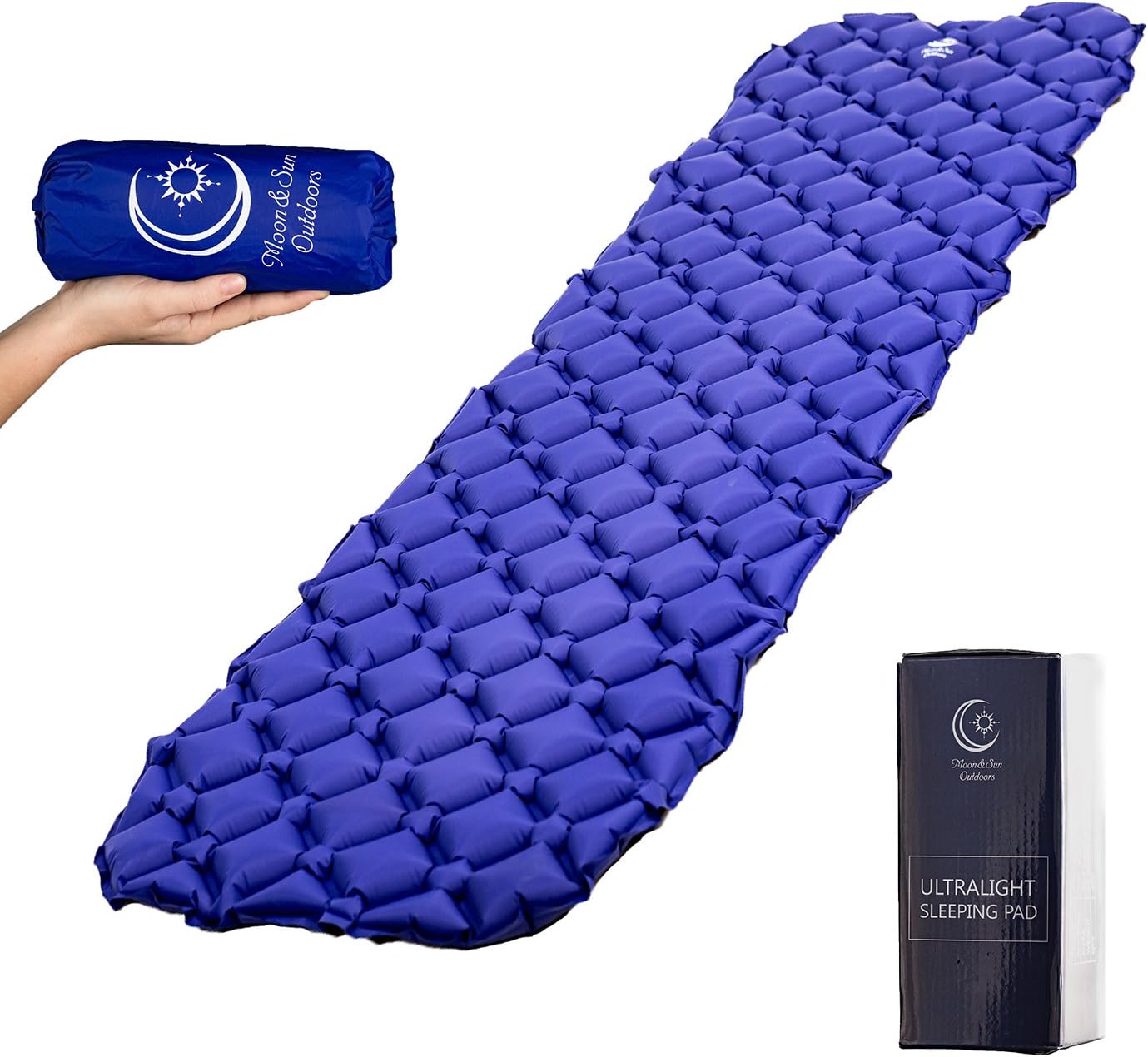 Camping Mat — Backpacking Sleeping Pad — Camping Sleeping Pad — Ultralight Sleeping Mat — Lightweight Camp Pad — Inflatable Mattress for Men Women — Best Sleep Pad for Your Travel!