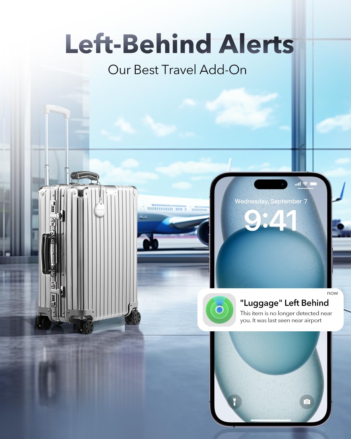 Lot de 1 tracker pour Apple Find My, certifié MFi, localisateur de clés Bluetooth intelligent, appareil de suivi pour iPhone, mini localisateur pour bagages, sac à dos, portefeuille, sacs, chien