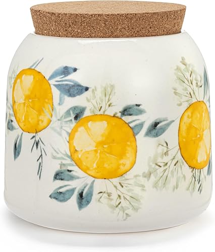 Vista 32 de DEMDACO Heartful Home by Tracy Pesche Collection - Tarro pequeño de cerámica con tapa de corcho, diseño de corazón rojo, puntos y rayas negras, 4.5