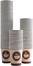 100 Paper Cups - Disposable Paper Cups for Hot and Cold Drinks | Eco Freindly Drinking Coffee Cups Disposable | 8oz - 236ml