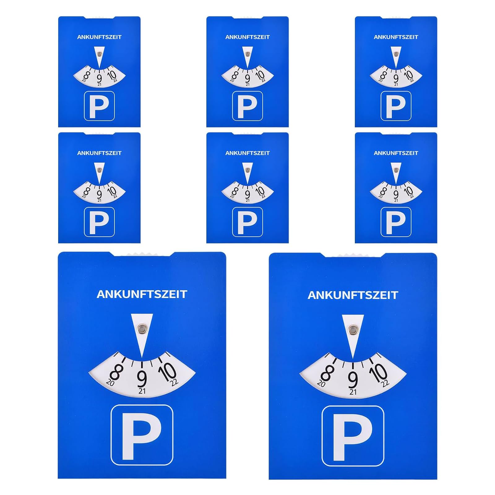 WDFCN 10 Stück Parkscheibe Pappe 11x15cm Blau Parkscheibe Auto Parkuhr Papier Parkuhr Parking Disc Für Kfz Auto Parken Park Scheibe Parkuhr Aus Pappe
