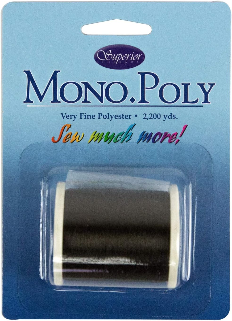 Superior Threads - Monopoly Reduced-Sheen Polyester Thread for Quilting and Invisible Applique, Smoke, 2,200 Yds.