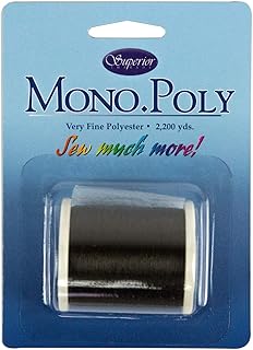 Superior Threads - Monopoly Reduced-Sheen Polyester Thread for Quilting and Invisible Applique, Smoke, 2,200 Yds.