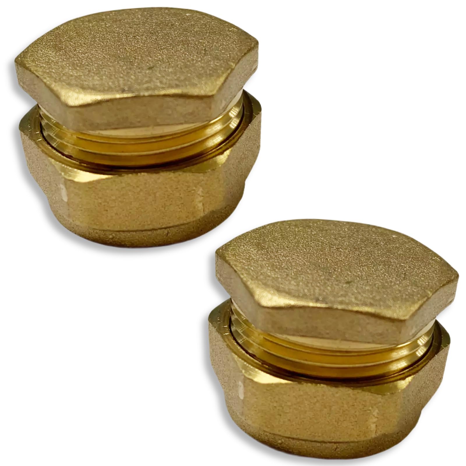 Jd Brands Brass 15Mm Compression Stop End Caps (Pack Of 2) – Pipe End Blanking Caps For Copper Or Plastic Pipes – No Soldering Required – Plumbing Fittings