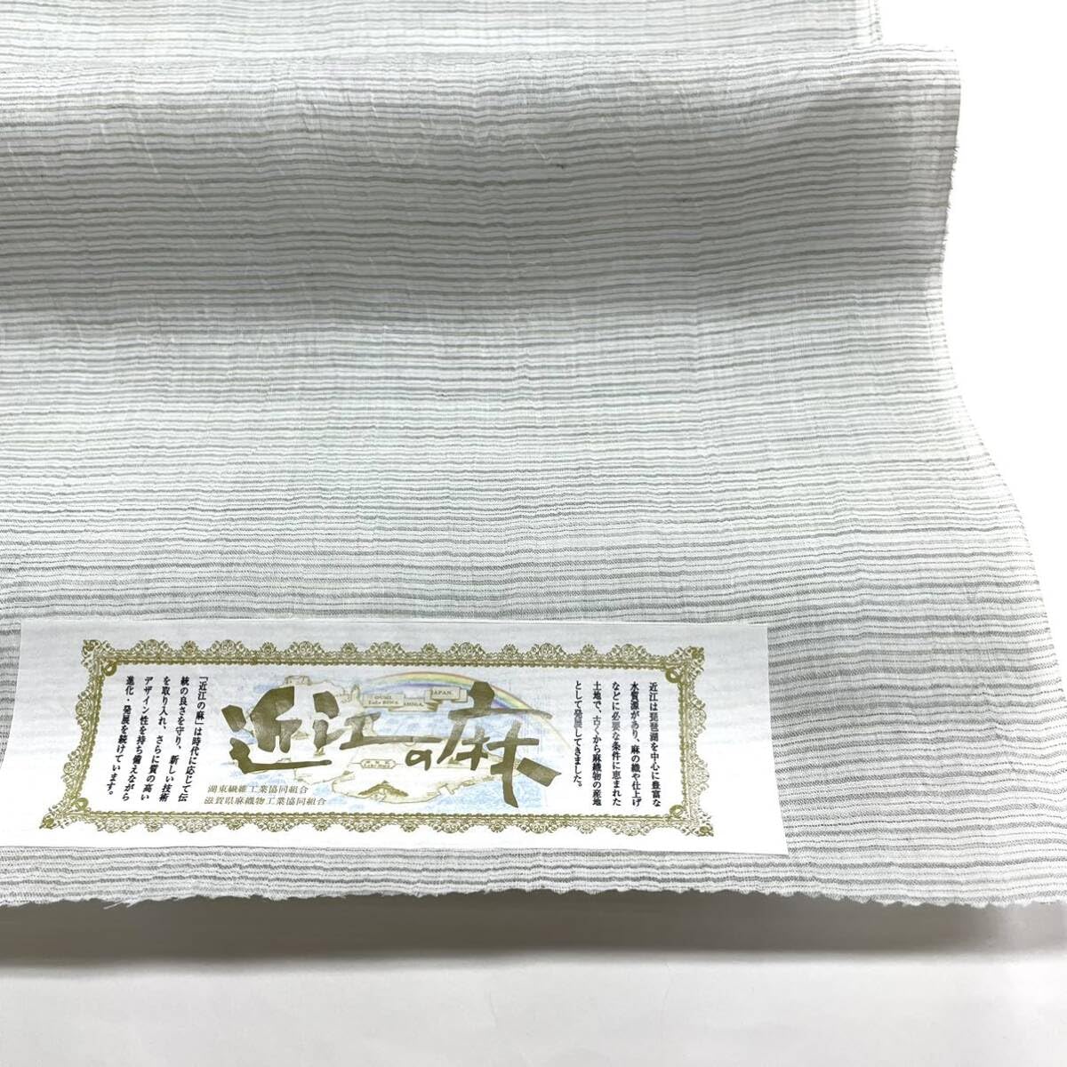 Amazon.co.jp: 本麻着物 反物 夏着物 未仕立て 麻着物 本麻 麻 近江麻 