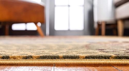 Miniatura 5 de Unique Loom Barista Collection - Alfombra moderna a cuadros, contemporánea, multicapas, Polipropileno, BeigeNegro