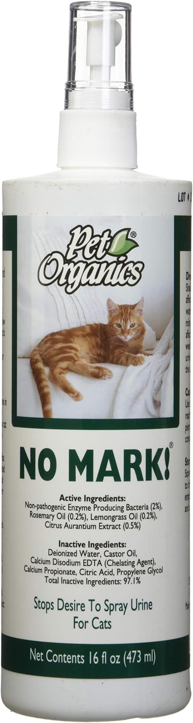NaturVet/Pet Organics No Mark! Spray anti-urine pour chats 16.5oz